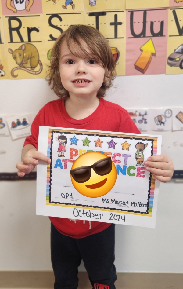 Photo for Perfect Attendance in October!