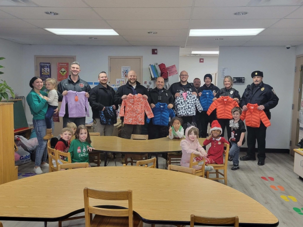 Photo for Thank you Weirton FOP & Firefighters for donating 26 winter coats!
